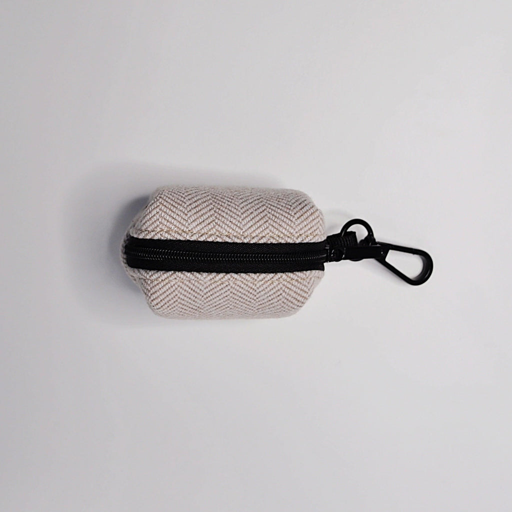 Beige poop bag holder