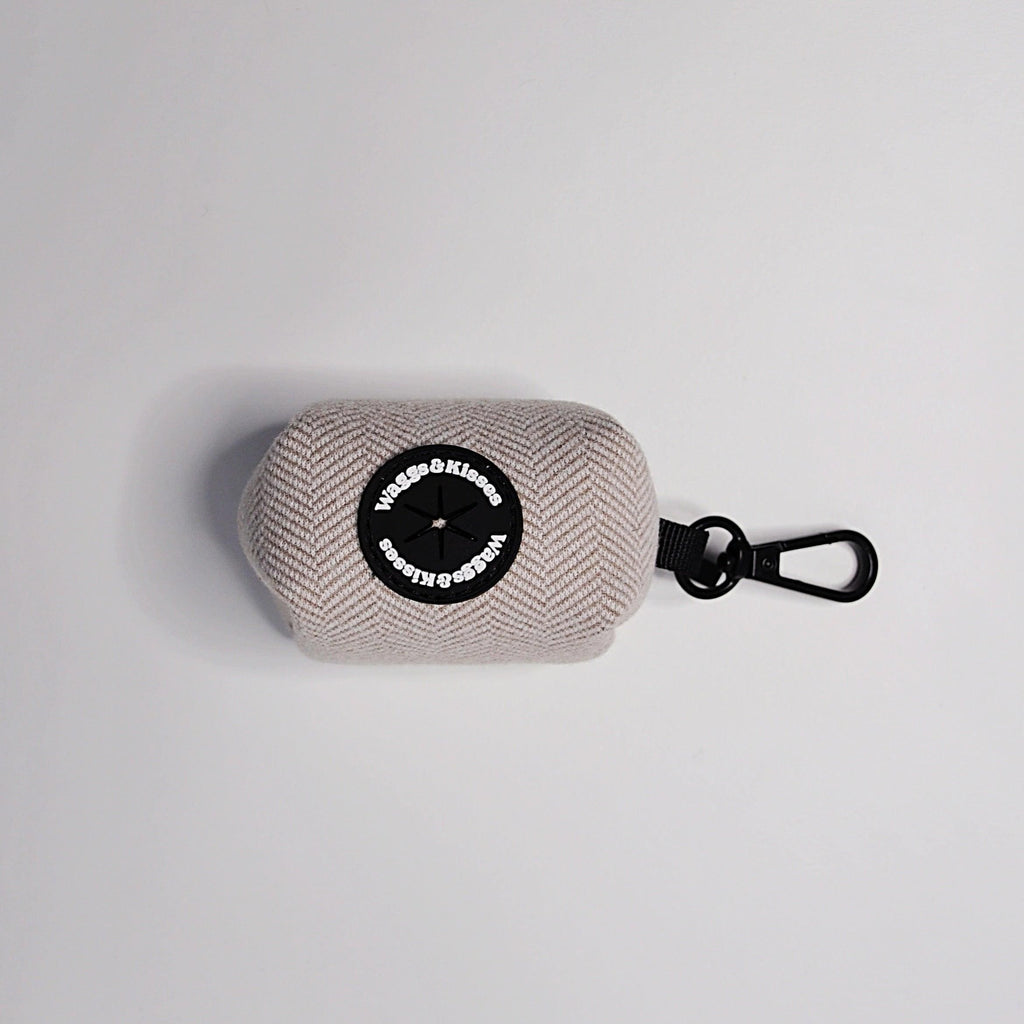Beige poop bag holder