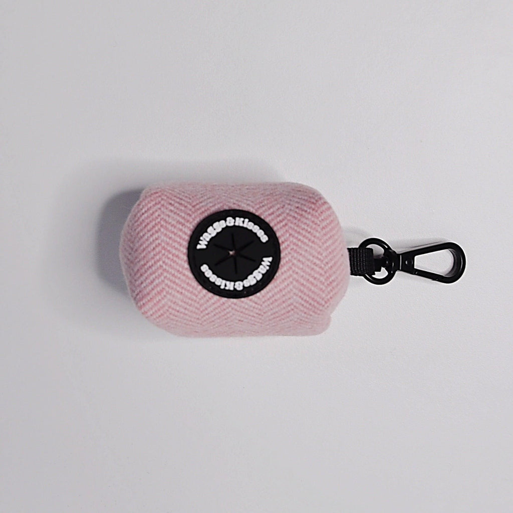 Pink poop bag holder