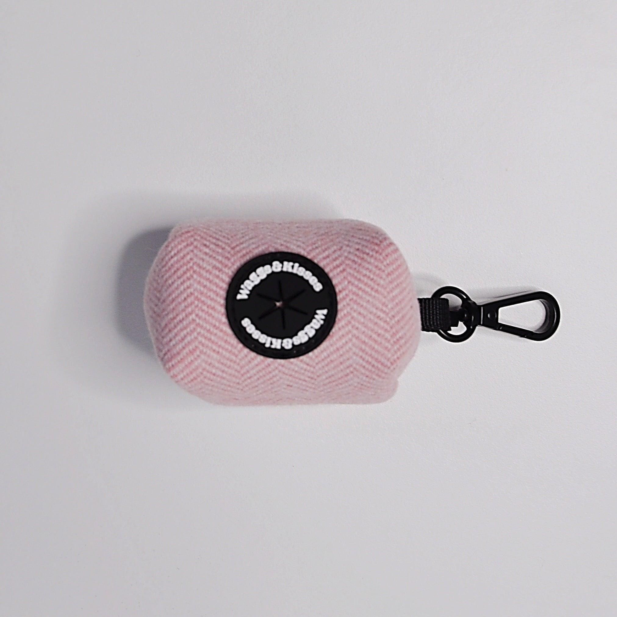 Pink poop bag holder