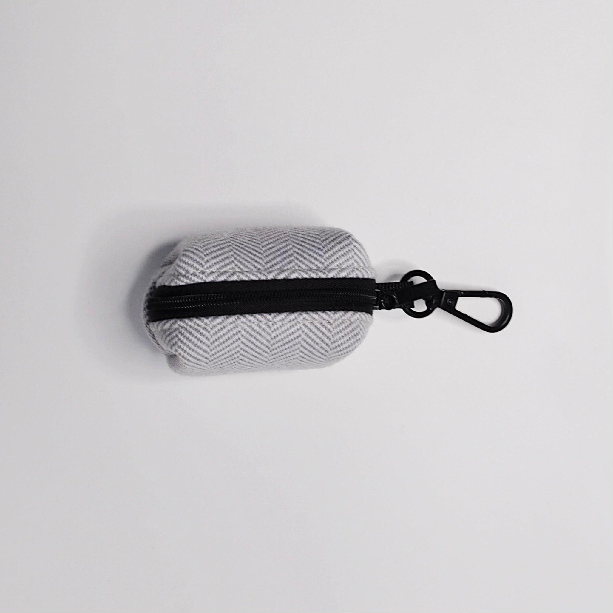 Grey poop bag holder