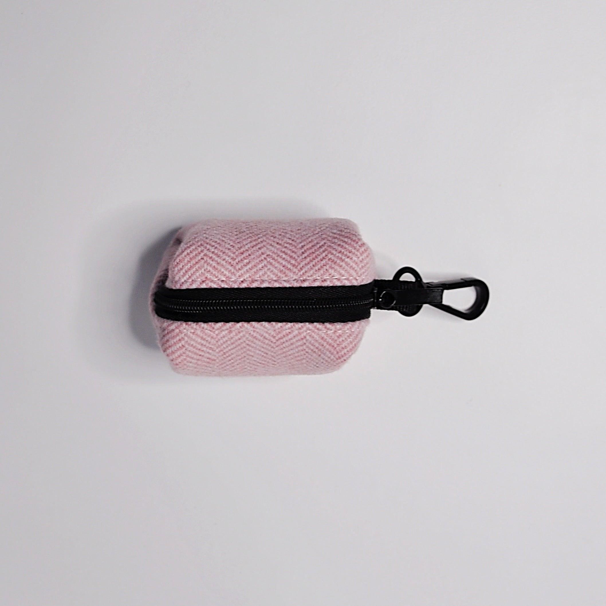 Pink poop bag holder