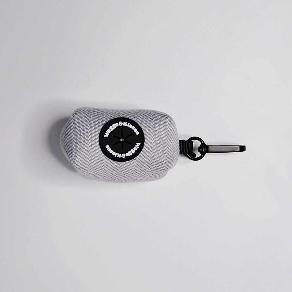 Grey poop bag holder