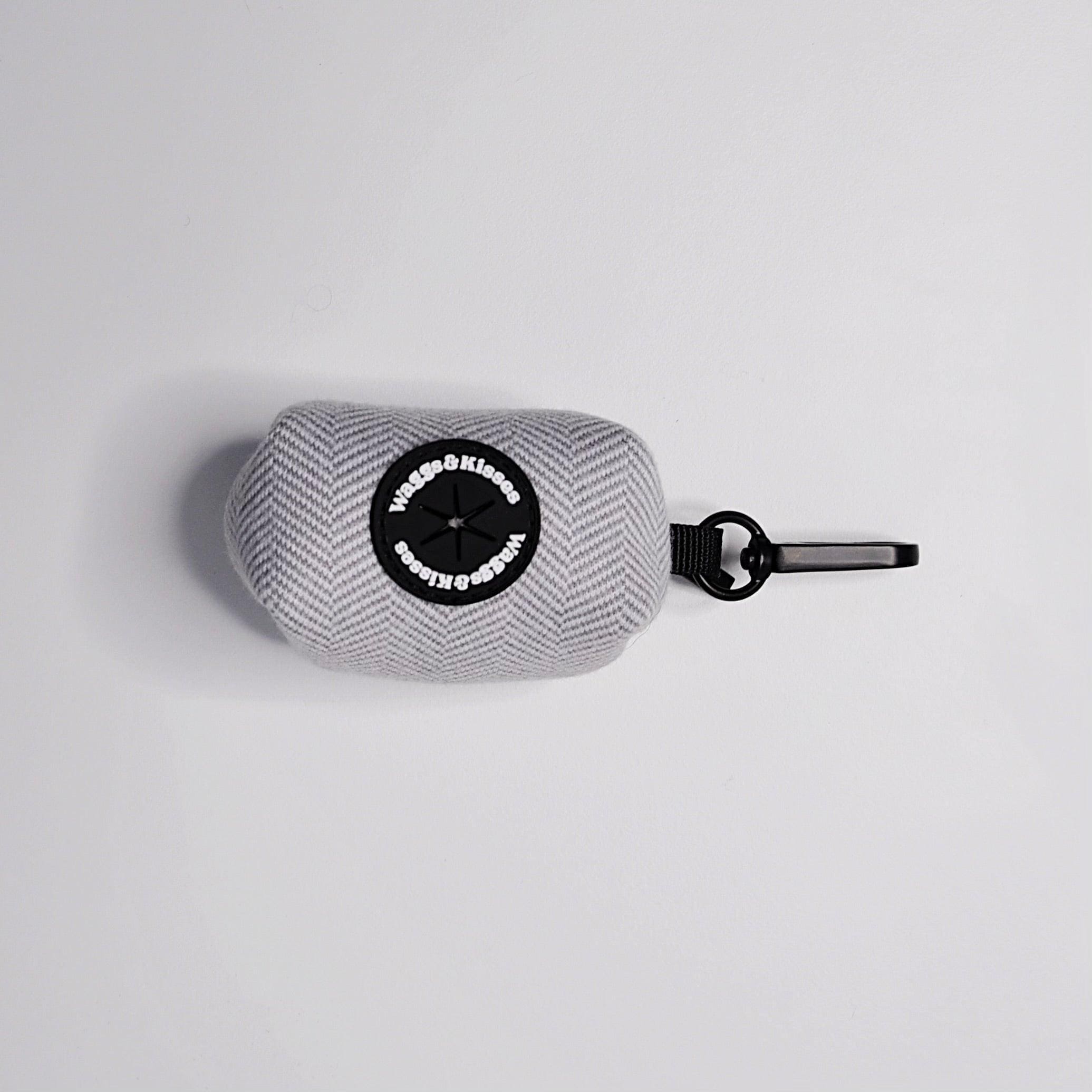 Grey poop bag holder