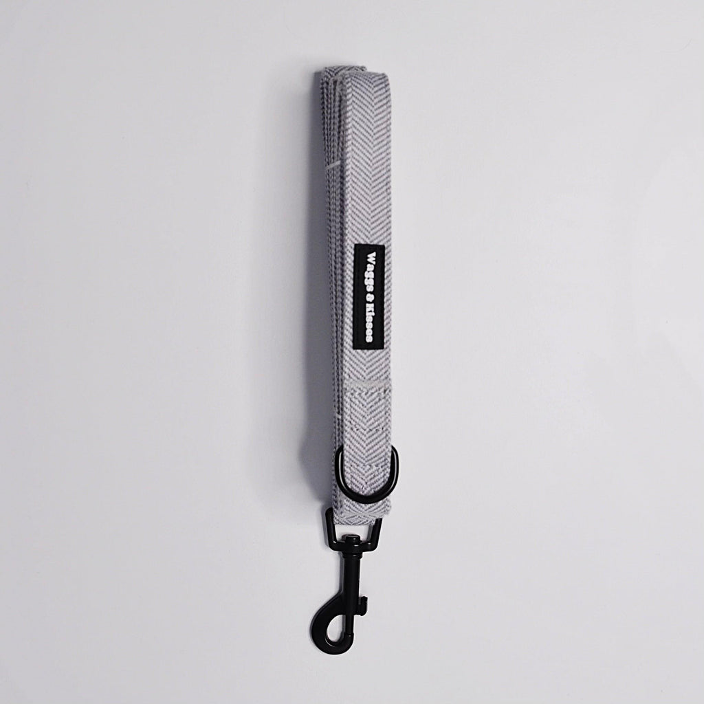 Slate Grey Tweed Dog Lead | Stylish & Strong – Waggs and Kisses