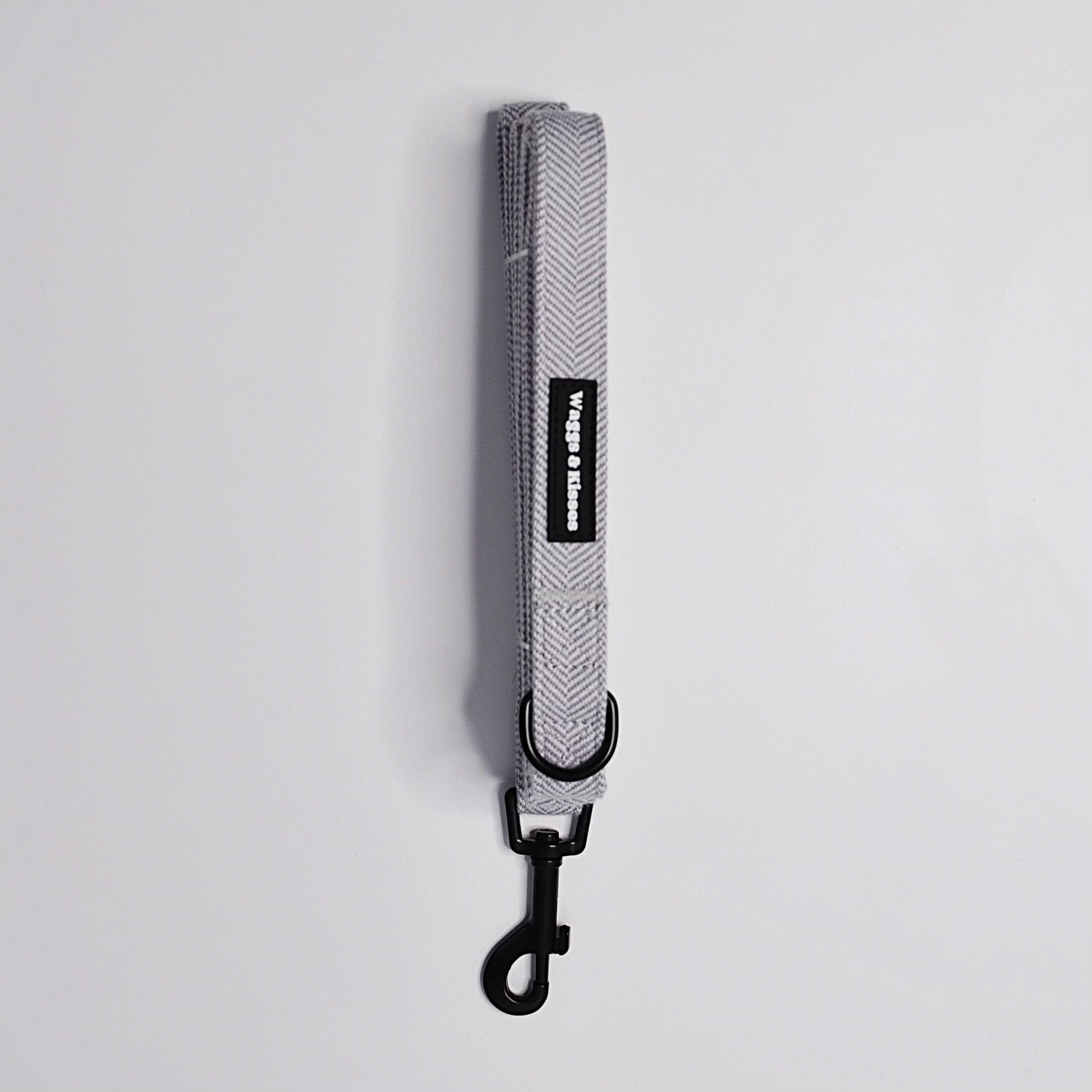 Slate Grey Tweed Dog Lead | Stylish & Strong – Waggs and Kisses