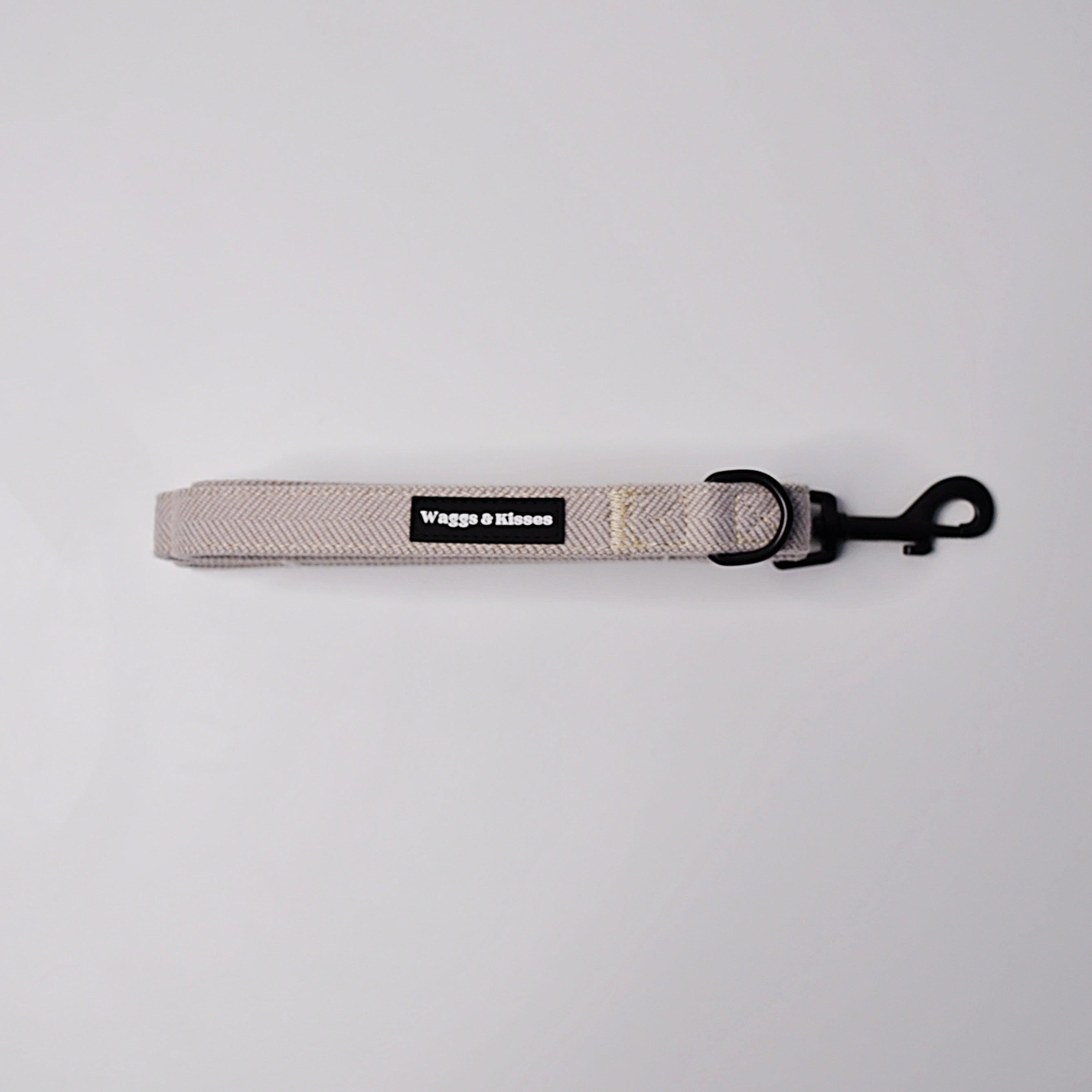 Soft Truffle Tweed Dog Lead By Waggs and Kisses