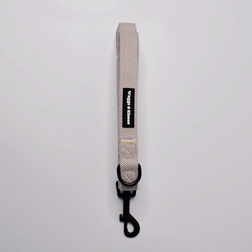 Soft Truffle Tweed Dog Lead | Stylish & Durable – Waggs and Kisses
